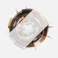 Abstract Modern technology circles vector background