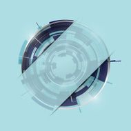 Abstract Modern technology circles vector background N2