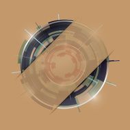 Abstract Modern technology circles vector background N3