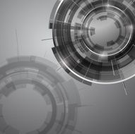 Abstract Modern technology circles vector background N7