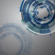 Abstract Modern technology circles vector background N10