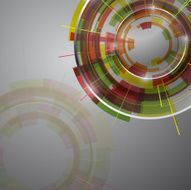 Abstract Modern technology circles vector background N13