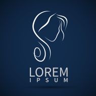 Head icon isolated on dark background