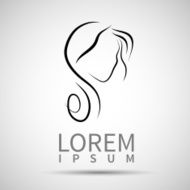 Head icon isolated on white background