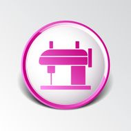 Sewing machine vector icon raft embroidery tool clothes N7