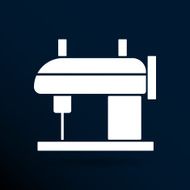 Sewing machine vector icon raft embroidery tool clothes N8