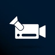 icon video camera isolated footage square camcorder N8