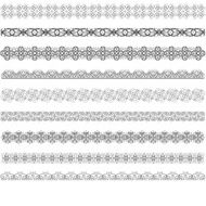 Set of hand-drawn Lace