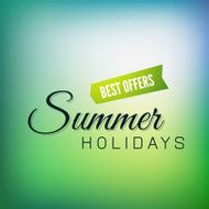 Retro styled summer calligraphic design card N2