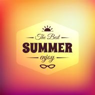 Retro styled summer calligraphic design card N3