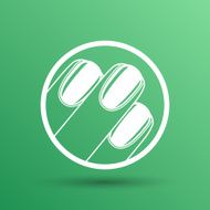 Nail polishing at the salon - Vector icon isolated N9