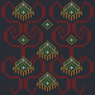Abstract Design Vintage Knitted Pattern Seamless Background