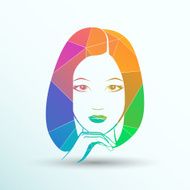 Woman face fashion girl beauty illustration vector N6