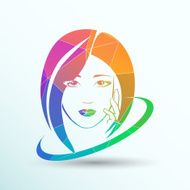 Woman face fashion girl beauty illustration vector N7