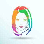 Woman face fashion girl beauty illustration vector N8