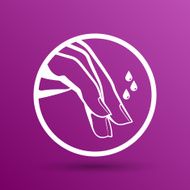 Nail polishing at the salon - Vector icon isolated N14