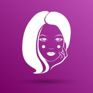 Woman face fashion girl beauty illustration vector N10