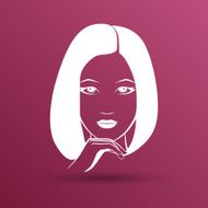 Woman face fashion girl beauty illustration vector N11