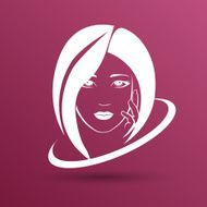 Woman face fashion girl beauty illustration vector N12