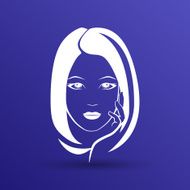 Woman face fashion girl beauty illustration vector N13