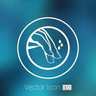 Nail polishing at the salon - Vector icon isolated N31
