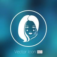 Woman face fashion girl beauty illustration vector N23