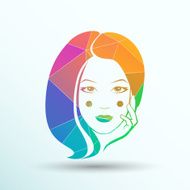 Woman face fashion girl beauty illustration vector N28