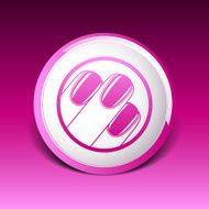 Nail polishing at the salon - Vector icon isolated N43