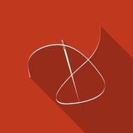 Icon Needle with a long shadow