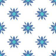 Simple flowers seamless pattern