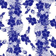 Hibiscus flower pattern N23