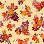Hibiscus flower pattern N32