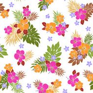 Hibiscus flower pattern N35