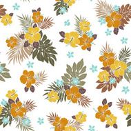 Hibiscus flower pattern N36