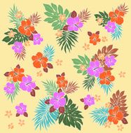 Hibiscus flower illustration N15