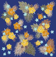 Hibiscus flower illustration N16