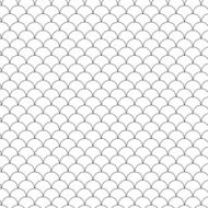 Seamless Circle B W Sea Shell Geometric Vector Pattern for Backg N2