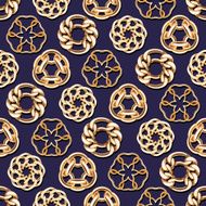 Abstract golden chains circles seamless background N2