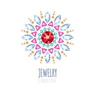 Elegant gemstones vector jewelry decoration N4