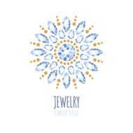 Elegant gemstones vector jewelry decoration N5