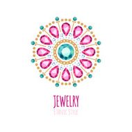 Elegant gemstones vector jewelry decoration N6