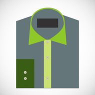 Color folded shirt with badge design concept
