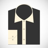 Color folded shirt with badge design concept N2