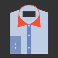 Color folded shirt with badge design concept N3