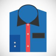Color folded shirt with badge design concept N4