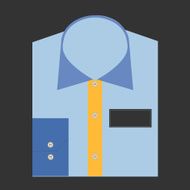 Color folded shirt with badge design concept N5