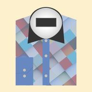 Color folded shirt with badge design concept N7