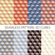 Isometric cubes set Vector elements games Seamless pattern N3