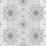 abstract geometric floral seamless pattern