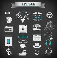 Hipster style elements and icons N10